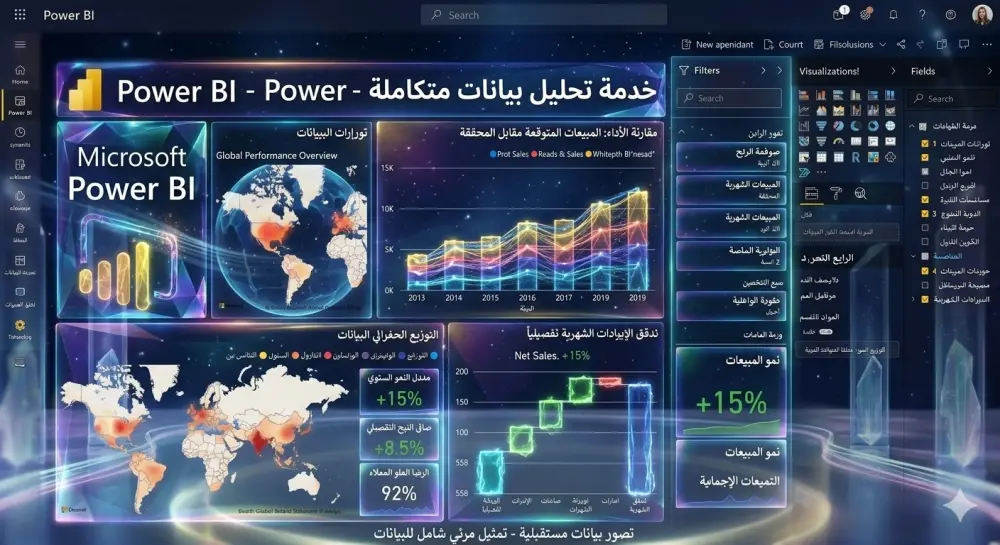 تحليل البيانات وانشاء داشبورد باستخدام Power BI