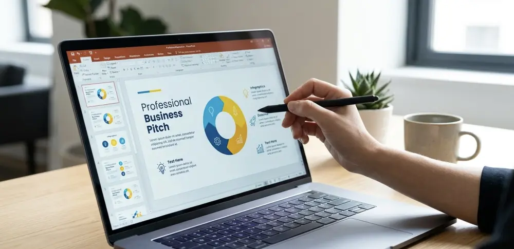 تصميم عرض بوربوينت (PowerPoint) احترافي وجذاب