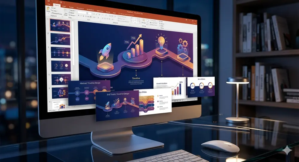 تصميم عرض بوربوينت (PowerPoint) احترافي وجذاب