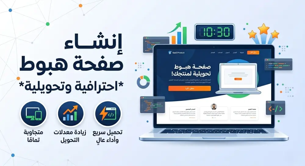 خدمة تصميم صفحات هبوط احترافية وسريعة