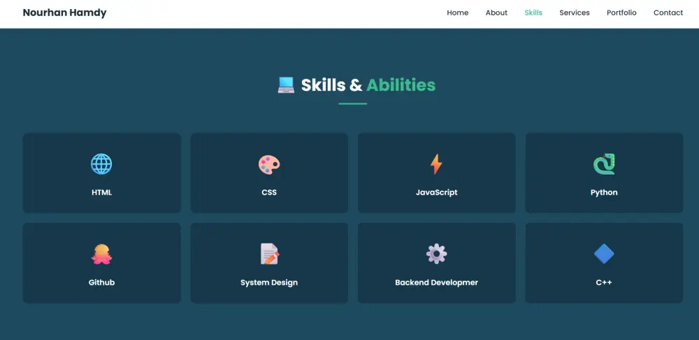 سأقوم تصميم موقع Portfolio احترافي يعرض مهاراتك وأعمالك بشكل جذاب يساعدك في جذب العملاء أو فرص العمل.