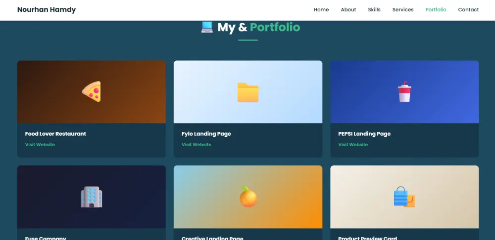 سأقوم تصميم موقع Portfolio احترافي يعرض مهاراتك وأعمالك بشكل جذاب يساعدك في جذب العملاء أو فرص العمل.