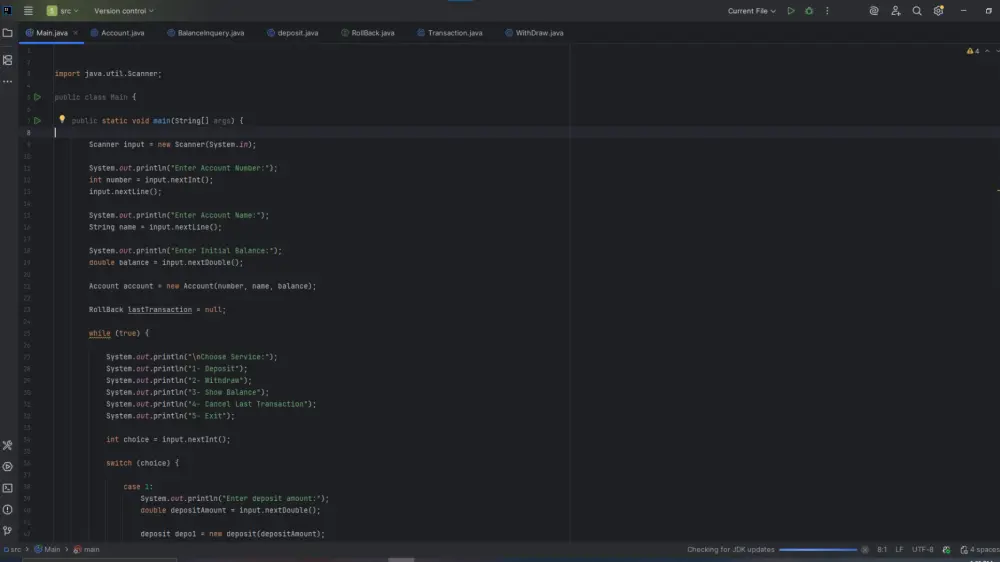 تنفيذ مشاريع صغيره بلغة C , C++ , java