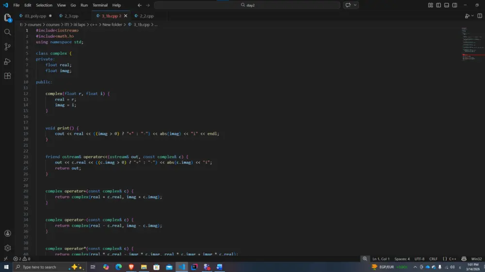 تنفيذ مشاريع صغيره بلغة C , C++ , java