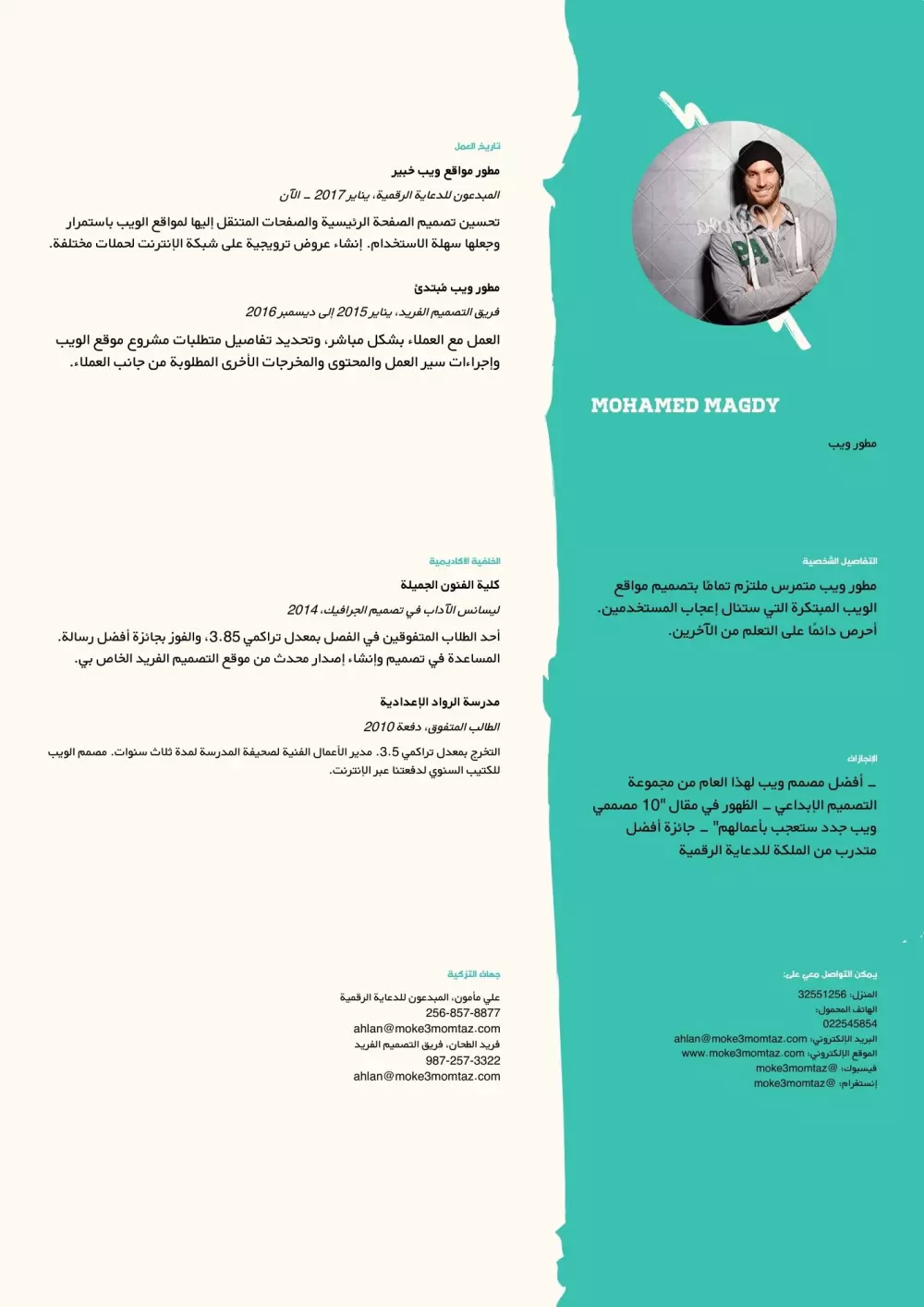 تصميم سيرة ذاتية احترافيه جميع اللغات مراعيا القواعد اللغوي