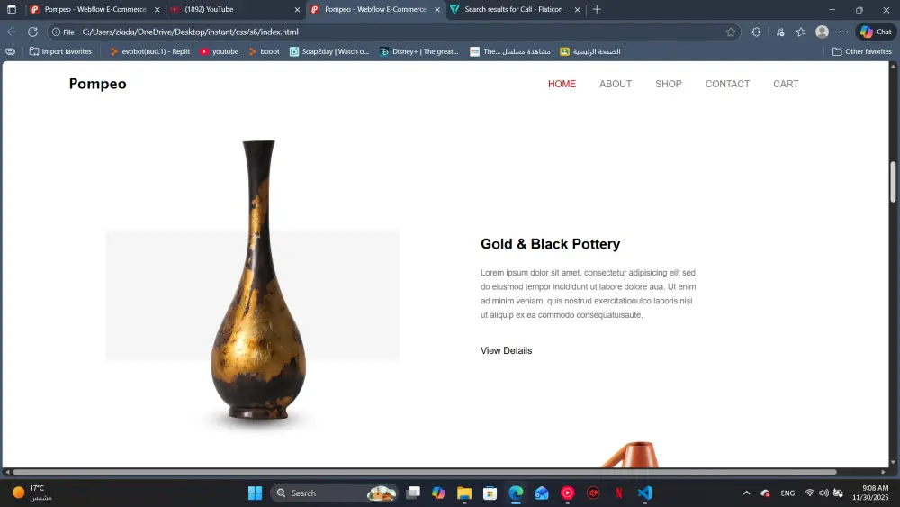 تصميم صفحة هبوط تفاعلية باستخدام Html,Css,JavaScript متجاوب مع جميع الاجهزة