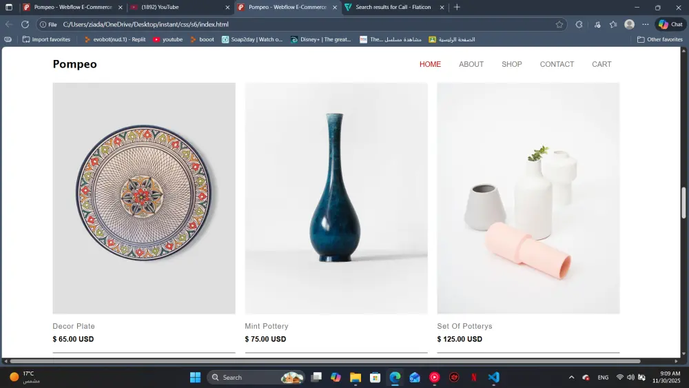تصميم صفحة هبوط تفاعلية باستخدام Html,Css,JavaScript متجاوب مع جميع الاجهزة