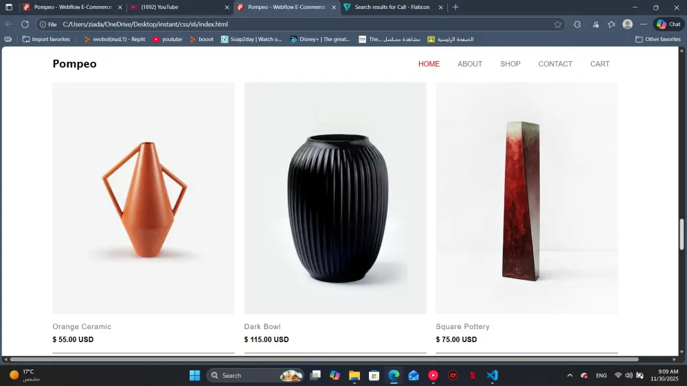 تصميم صفحة هبوط تفاعلية باستخدام Html,Css,JavaScript متجاوب مع جميع الاجهزة
