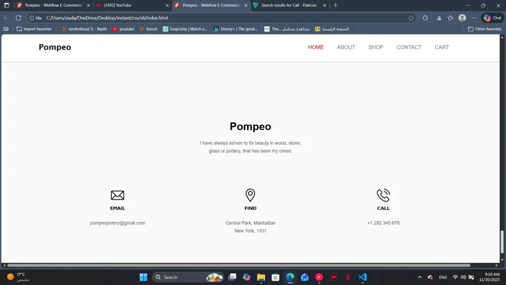 تصميم صفحة هبوط تفاعلية باستخدام Html,Css,JavaScript متجاوب مع جميع الاجهزة