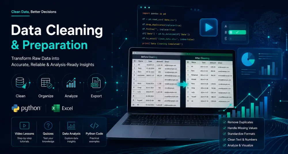 تنظيف وتجهيز البيانات Data Cleaning باستخدام Python و Excel