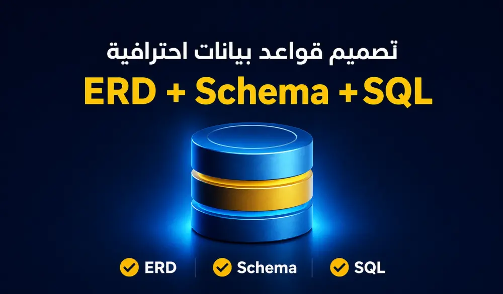 تصميم قواعد بيانات احترافية ERD + Relational Schema + SQL