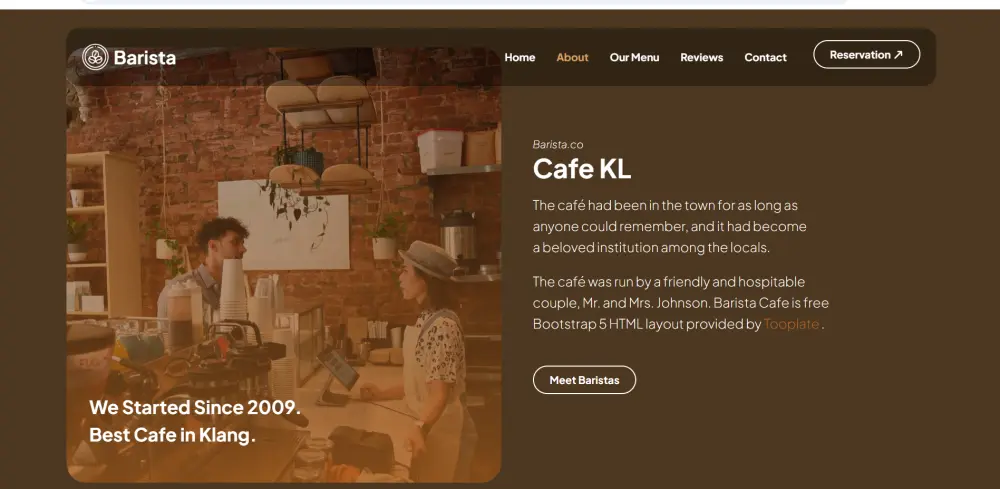 برمجة صفحة هبوط (Landing Page) عصرية للكافيهات والمطاعم بأنيميشن تفاعلي.