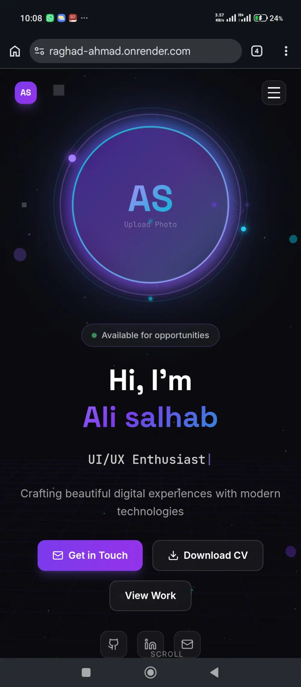 تطوير بورتوفوليلو احترافي باستخدام react مع لوحة تحكم