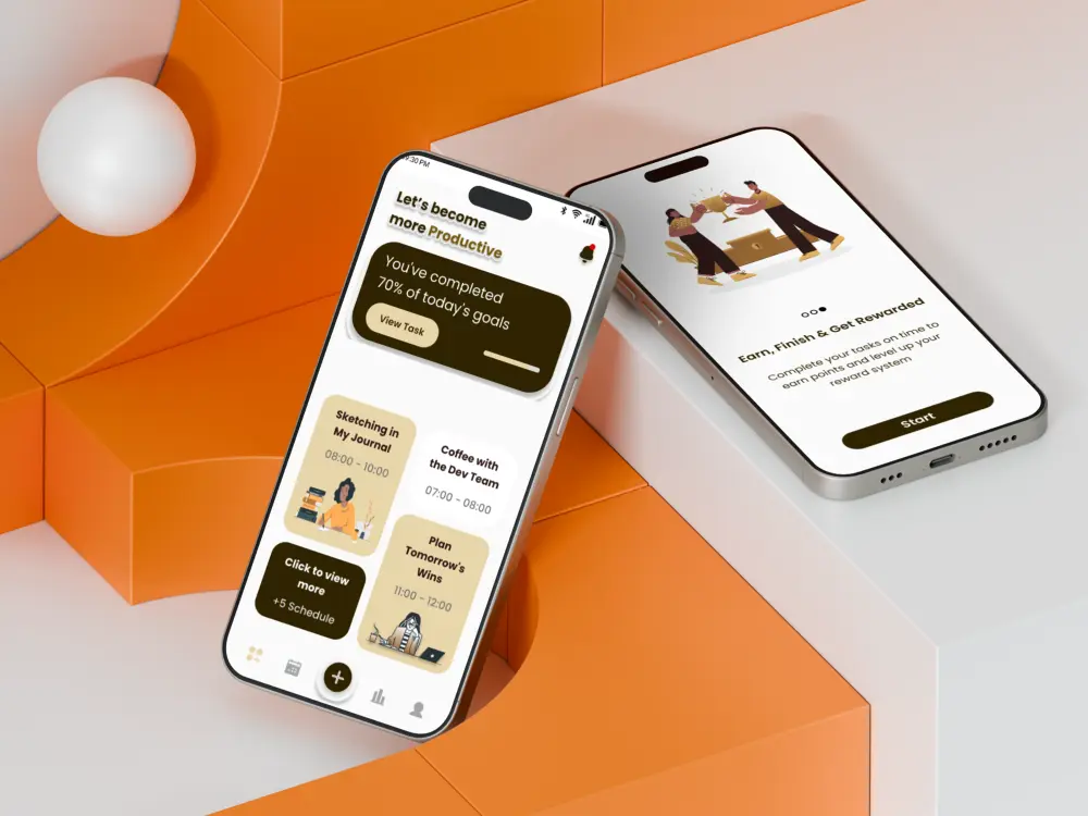 تصميم واجهات تطبيقات موبايل (UI/UX) احترافية وعصرية لكل من Android و iOS