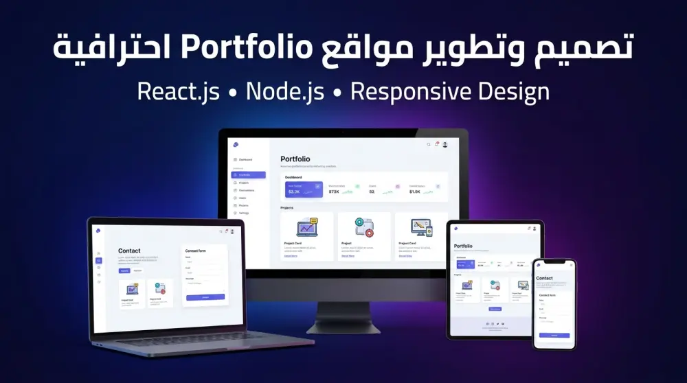 تصميم وتطوير موقع شخصي (Portfolio) احترافي للأفراد والشركات