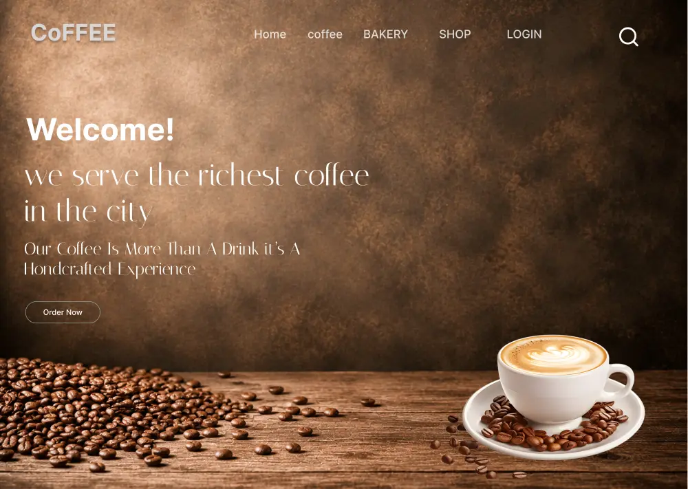Coffee Shop Landing Page Design