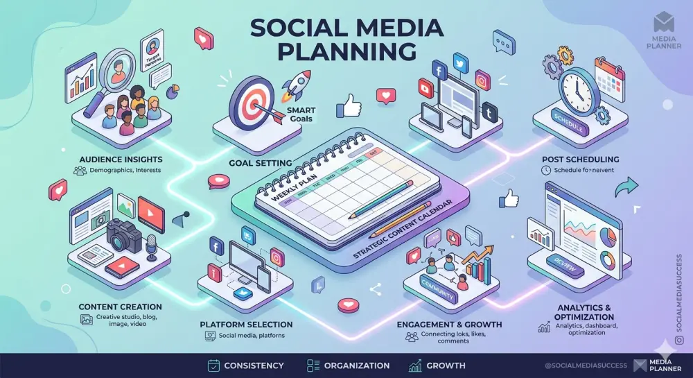 إعداد خطة محتوى شهرية للسوشيال ميديا