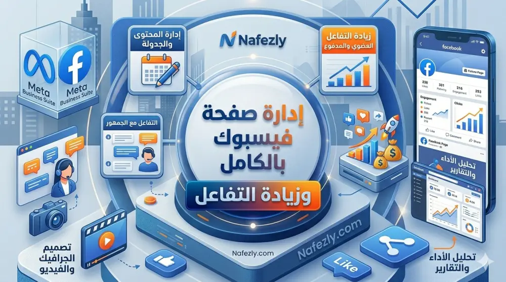 إدارة صفحة فيسبوك بالكامل وزيادة التفاعل