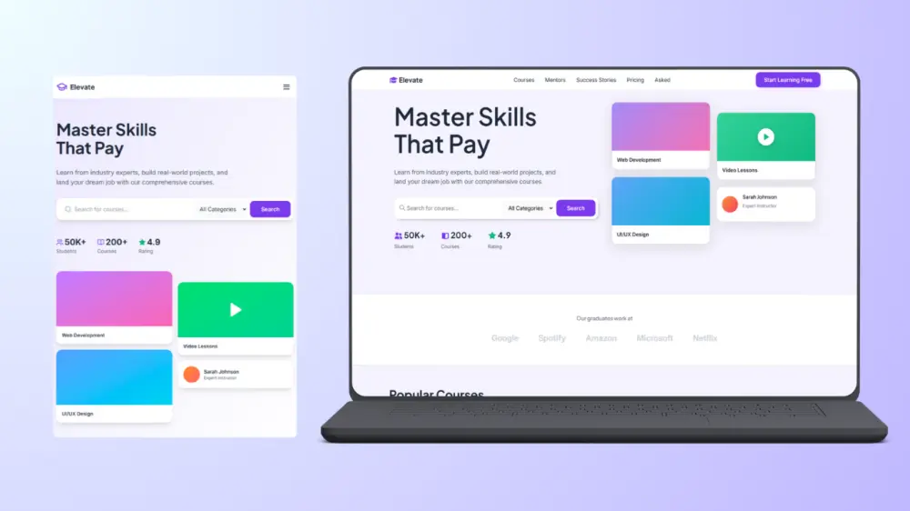 انشاء صفحة هبوط landing page