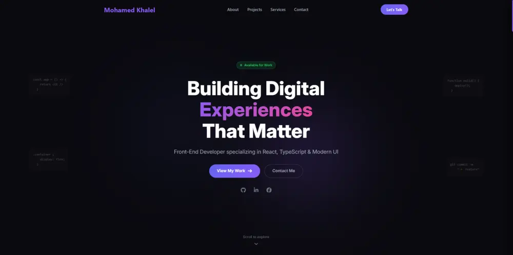 موقع Portfolio متكامل لعرض مشاريعك باحترافية