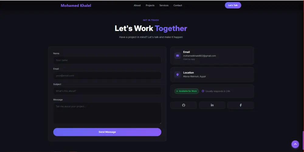 موقع Portfolio متكامل لعرض مشاريعك باحترافية