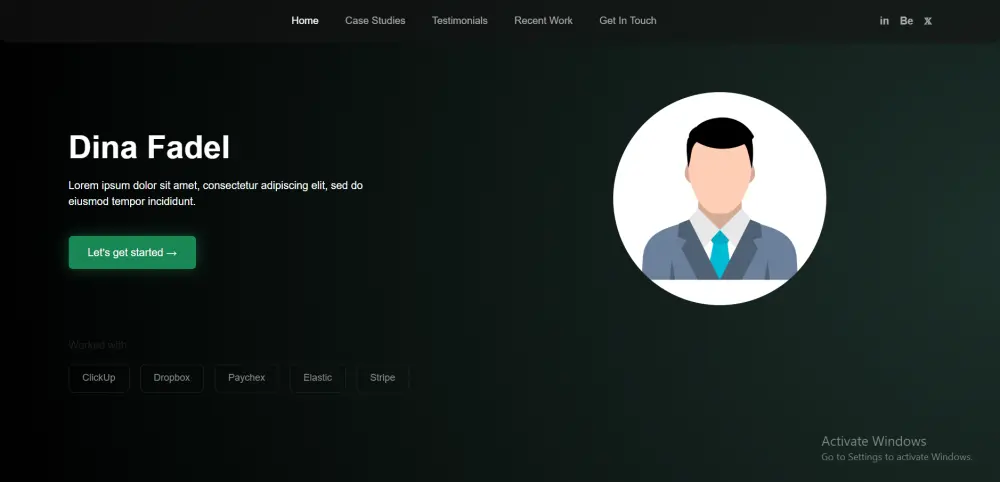 تصميم Portfolio شخصي احترافي ومتجاوب باستخدام HTML وCSS وBootstrap