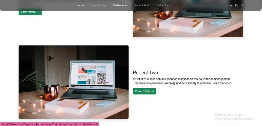 تصميم Portfolio شخصي احترافي ومتجاوب باستخدام HTML وCSS وBootstrap