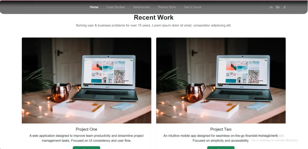 تصميم Portfolio شخصي احترافي ومتجاوب باستخدام HTML وCSS وBootstrap