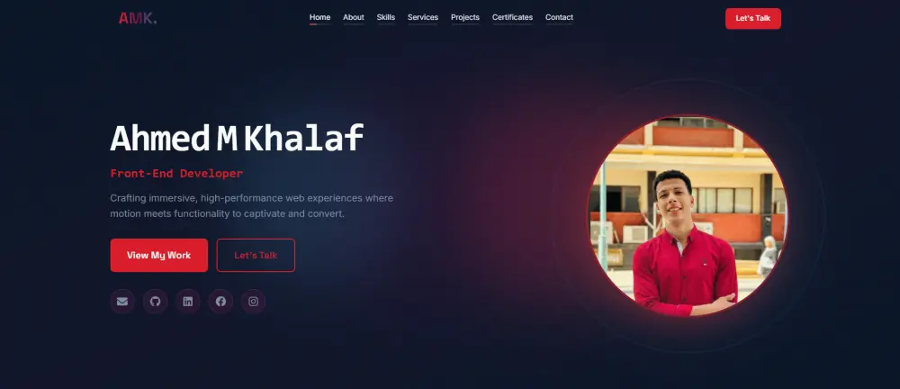 برمجة وتطوير موقع معرض أعمال (Portfolio) تفاعلي واحترافي باستخدام React.js
