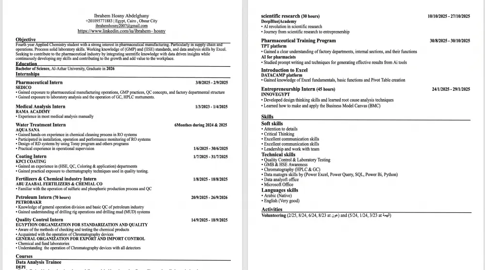 كتابة CV احترافي متوافق مع ATS عربي/انجليزي