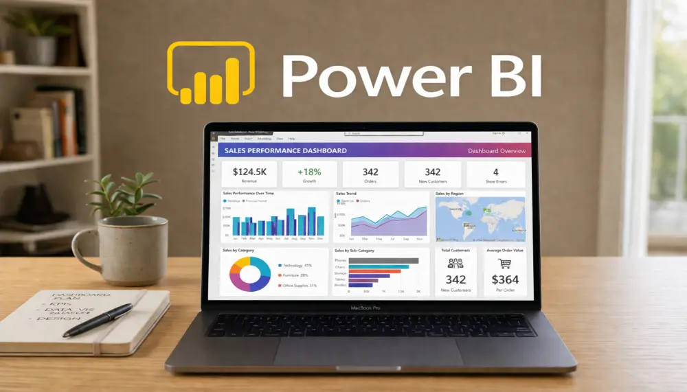 انشاء لوحة معلومات تفاعليةDashboard باستخدام باور بي اي Power Bi