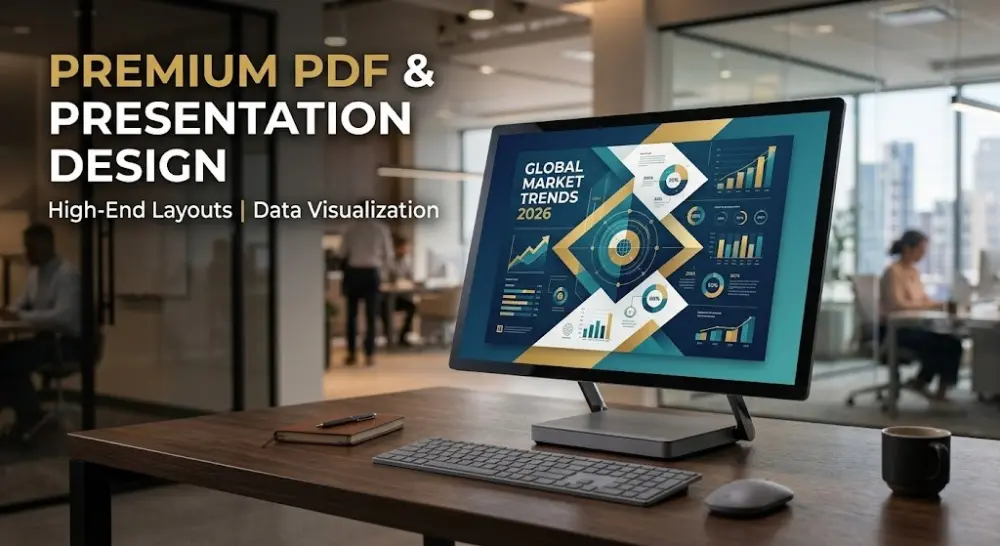 تصميم وتنسيق ملفات PDF وعروض تقديمية (PowerPoint) باحترافية عالية
