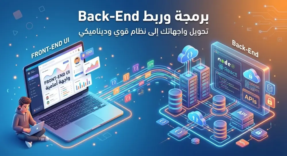 برمجة وتطوير أنظمة Back-End متكاملة وربطها مع واجهات Front-End