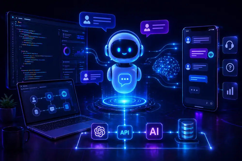 سأبني لك Chatbot ذكي بسيط باستخدام OpenAI API أو Claude API لمشروعك أو موقعك