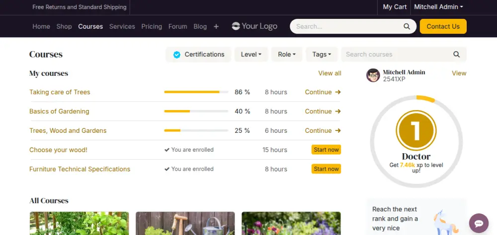 خدمة إنشاء موقع تعليمي (E-learning Website)