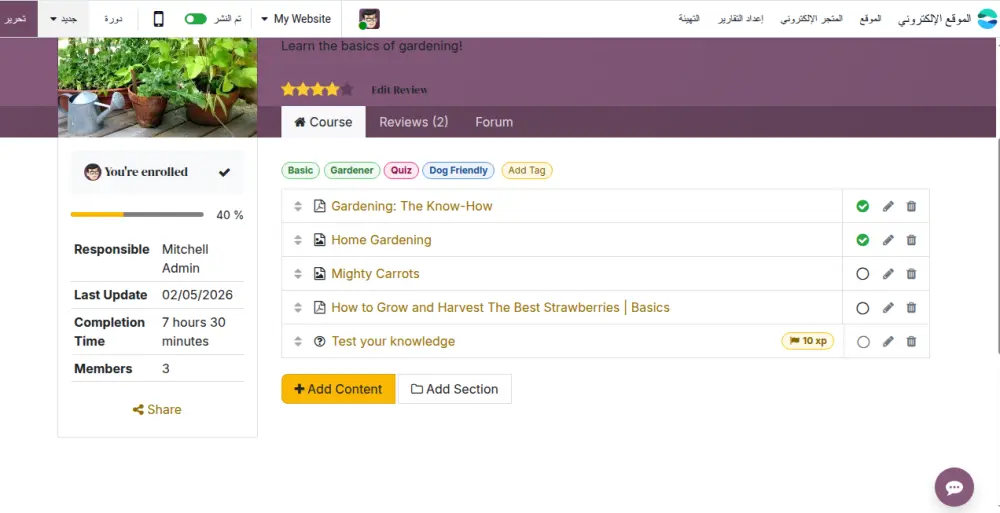 خدمة إنشاء موقع تعليمي (E-learning Website)