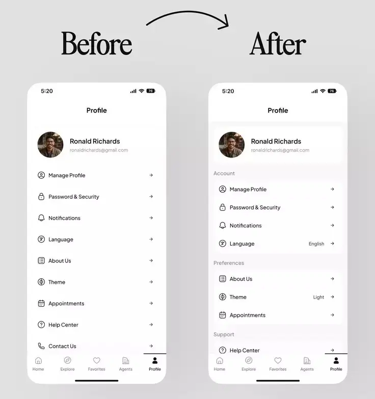 خدمة اعاده تصميم (Redesign) لشاشة أو صفحة