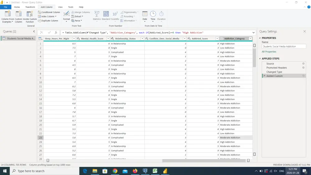 تنظيف ومعالجة 1000صف و 10أعمدة  بإستخدام Power BI – بكفاءة عالية وسرعة فائقة