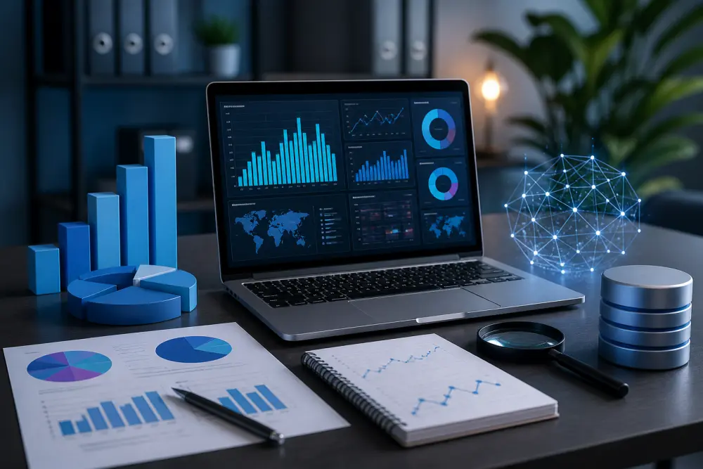 تحليل البيانات باستخدام الذكاء الاصطناعي مع تقرير احترافي وتوصيات واضحة