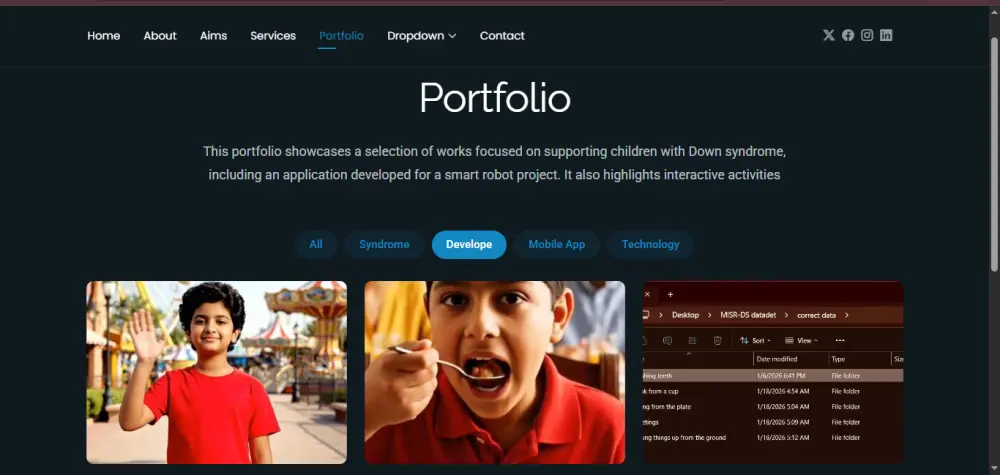 تصميم موقع تعريفي احترافي لمشاريع التخرج التقنية والإنسانية (Responsive)