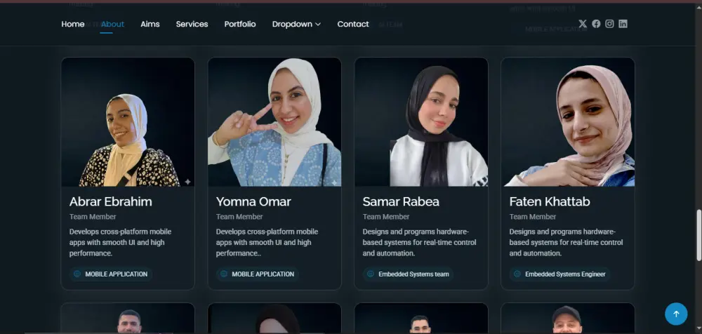 تصميم موقع تعريفي احترافي لمشاريع التخرج التقنية والإنسانية (Responsive)