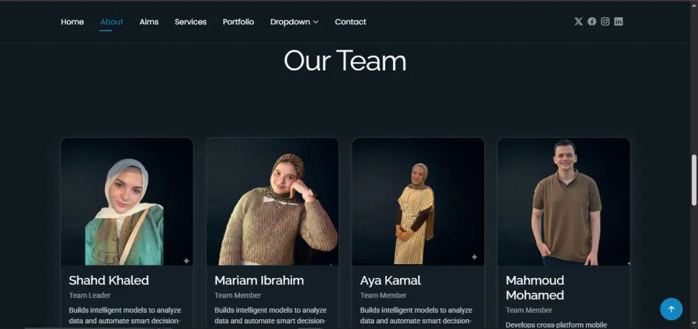 تصميم موقع تعريفي احترافي لمشاريع التخرج التقنية والإنسانية (Responsive)