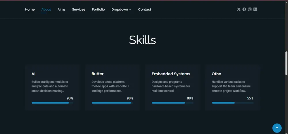 تصميم موقع تعريفي احترافي لمشاريع التخرج التقنية والإنسانية (Responsive)