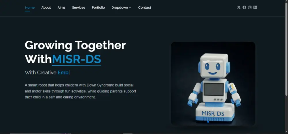 تصميم موقع تعريفي احترافي لمشاريع التخرج التقنية والإنسانية (Responsive)