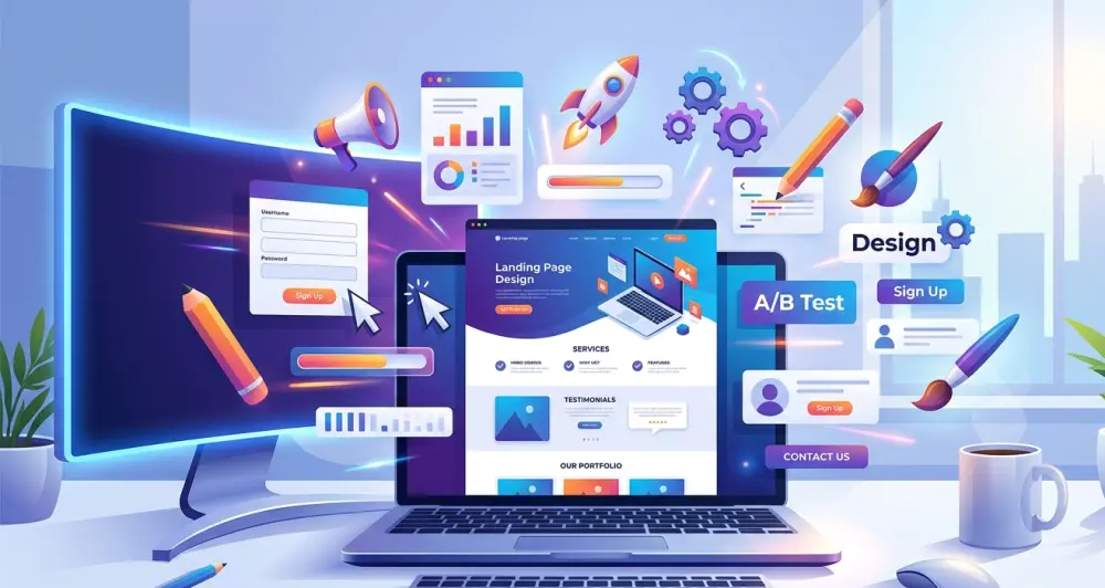 تصميم landing page احترافية متجاوبة لزيادة المبيعات