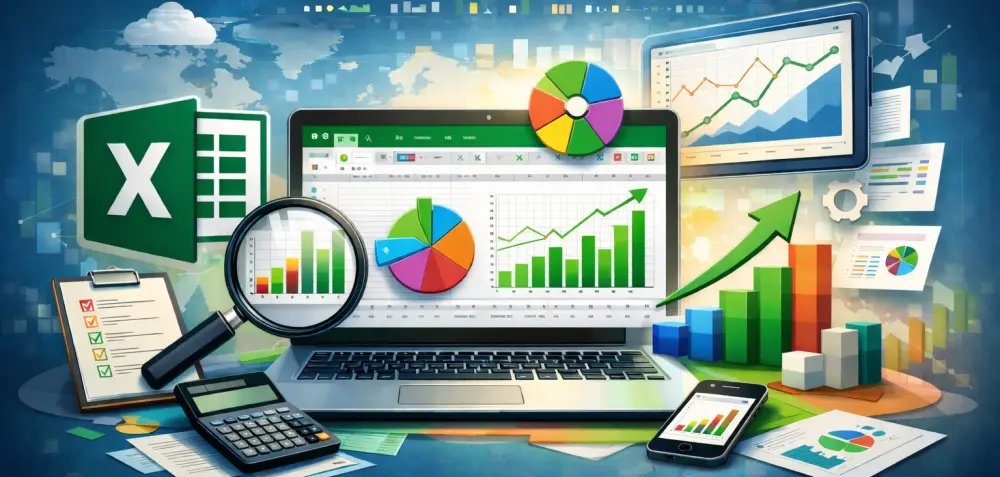 تحليل بيانات وتنظيفها باستخدام Excel وعمل داش بورد احترافي وتفاعلي مع اعداد تقارير احترافيه