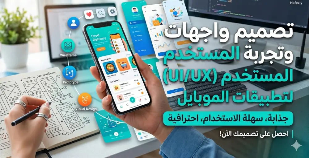 تصميم واجهات وتجربة مستخدم (UI/UX) لتطبيقات الموبايل