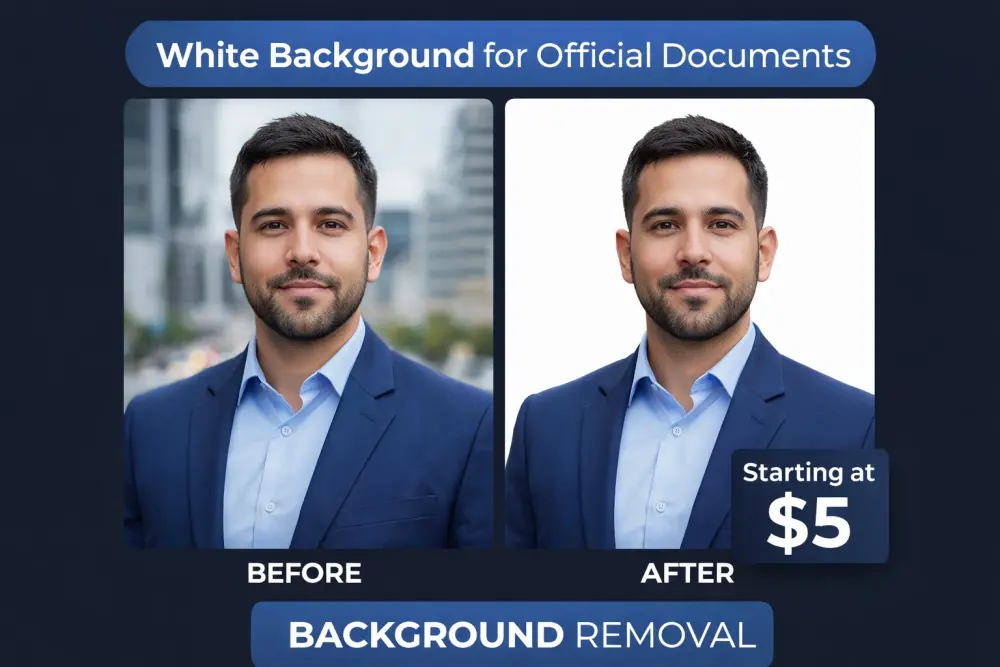 I will remove image background and create a clean white background for official use