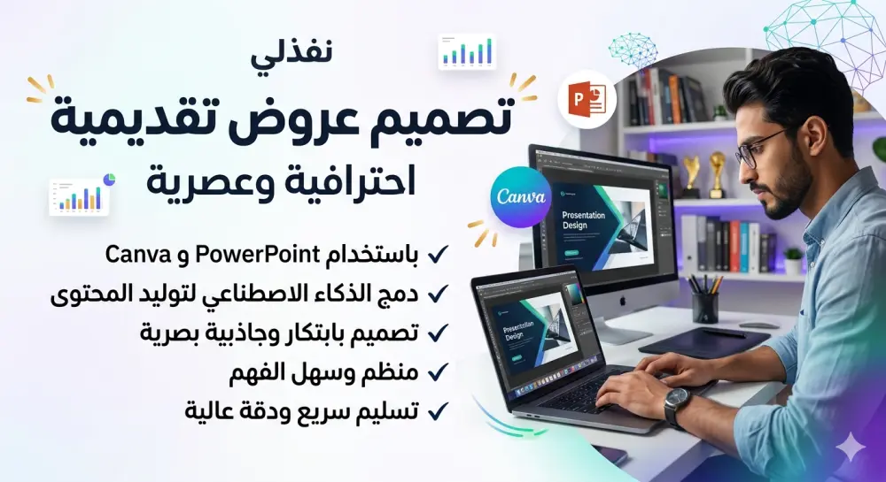 تصميم عروض تقديمية Presentation بإستخدام Power Point و Canva وAI Tools