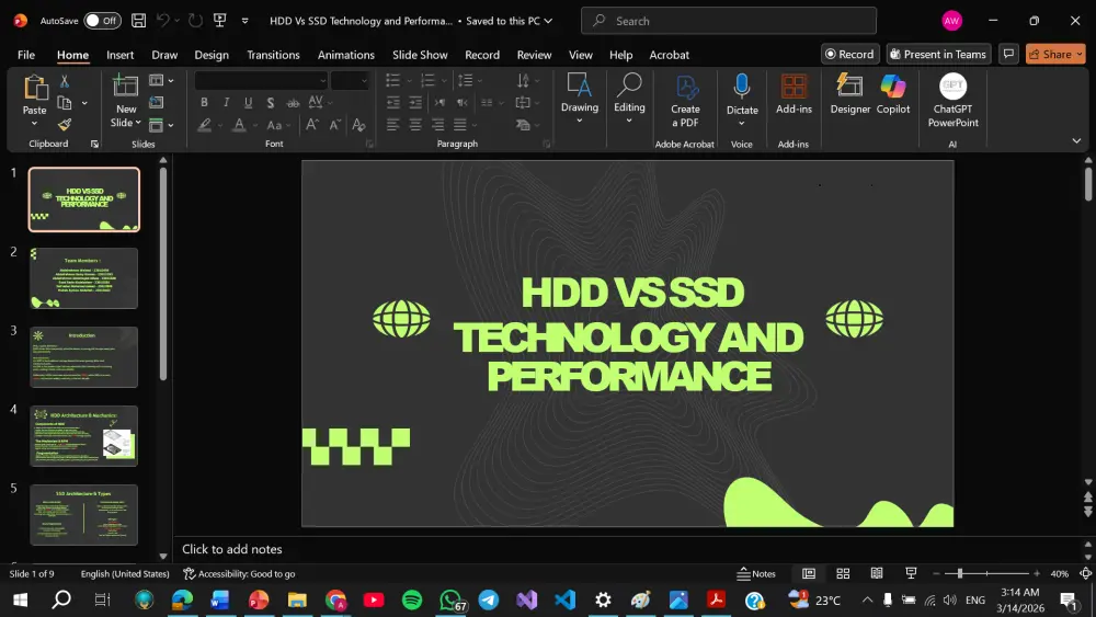 تصميم عرض تقديمي باستخدام PowerPoint